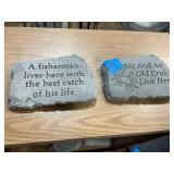 Two Concrete Decor Plaques