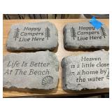 Four  Concrete Decor Plaques