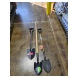 3 shovels