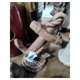 22" cast stone anchor statue