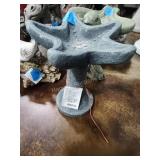 Starfish bird bath 15" T
