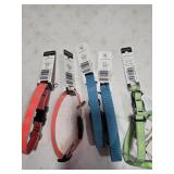5 dog assorted harness and collars