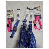 5 dog assorted harness and collars
