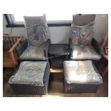 5pc composite reclining patio set