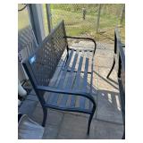 Metal park bench