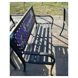 Metal park bench