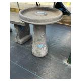 Concrete birdbath