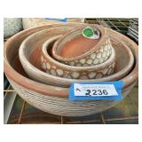 4 Decorative Pottery Planters