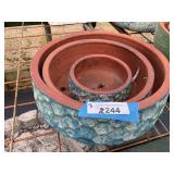 3 Pottery Planters