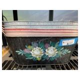 6 Metal Garden Decor Planters