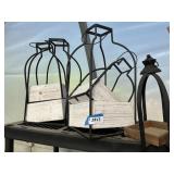 Hangers with wood boxes