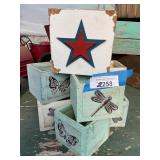 Group Small Decorative Wood Planters