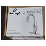 Home2O faucet with pull down spray stainless steel