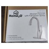 Home2O faucet with pull down spray stainless steel