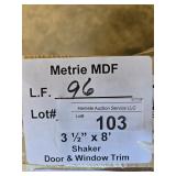 Metrie MDF Shaker door & window trim 96LF