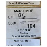 Metrie MDF Shaker door & window trim 96LF