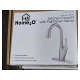Home2O faucet with pull down spray stainless steel