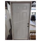 36" 6 panel exterior door LH swing