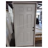 36" 6 panel exterior door LH swing