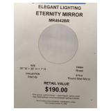 Elegant Eternity Mirror 36" Brass