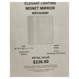 Elegant Monet Mirror 36x40 Brass