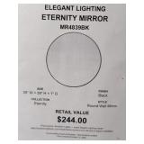 Elegant Eternity Mirror 36" Black
