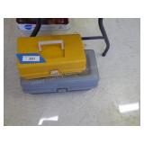 2 empty tackle boxes