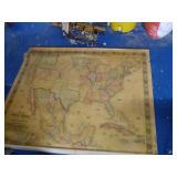 Antique map 1851 (North America)