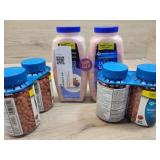 2 tums antacid bottles, 4 ibuprofen bottles