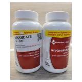 2 bottles acetaminophen (600 caplets each)