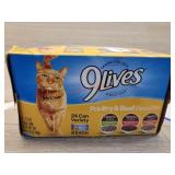 1 box 9 lives wet cat food (24 cans )