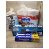 1 pack hefty supreme plates (250 count), 1 pack