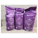 3 bags of dark roast coffee