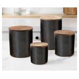 Members mark set of 4 ceramic canister with