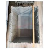4 grey totes interlocking lids
