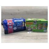 Case of cat food and kitty litter