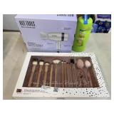 Hot tools hair dryer. Garnier and make up brush