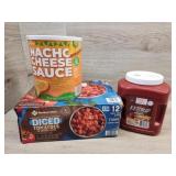 1 can of nacho cheese 1 box of diced tomatoes 1