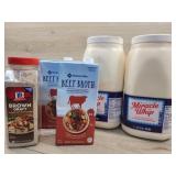 2 miracle whip (1 gallon each), 2 beef broth (32