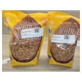 2 bags whole natural almonds 48 oz each