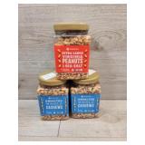 2 cans of cashews 1 can of salted peanuts