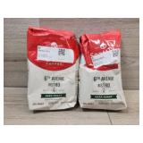 2 bags of dark roast coffee