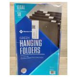 Legal sized hanging file folders