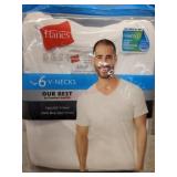 Hanes v-neck size XL (6 count)