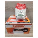 1 box of medium roast coffee 1 bag of dark roast