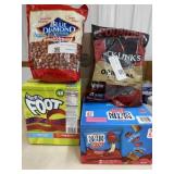 Almonds. Jerky. Nutri grain bites. Fruit by the