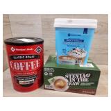 1 can of medium roast coffee 1 can of french