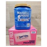 1 can of medium roast coffee 1 box of Sweet