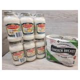 2 packs of alfredo sauce 1 pack of canned chicken
