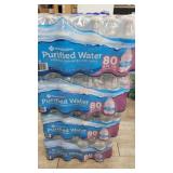 4 cases of small 8 fl oz water bottles (80 count)